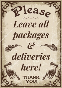 DOORSTEP DELIVERY POSTER A4 template