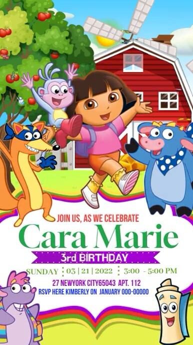 Dora The Explorer Template PosterMyWall