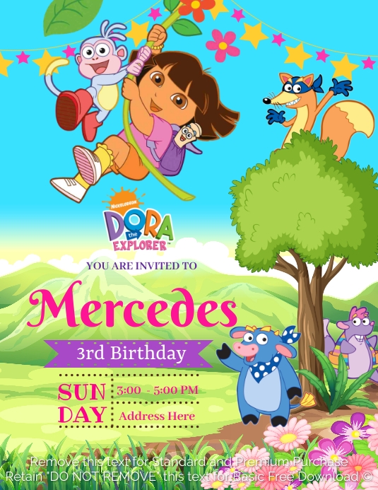 Dora The Explorer Template PosterMyWall