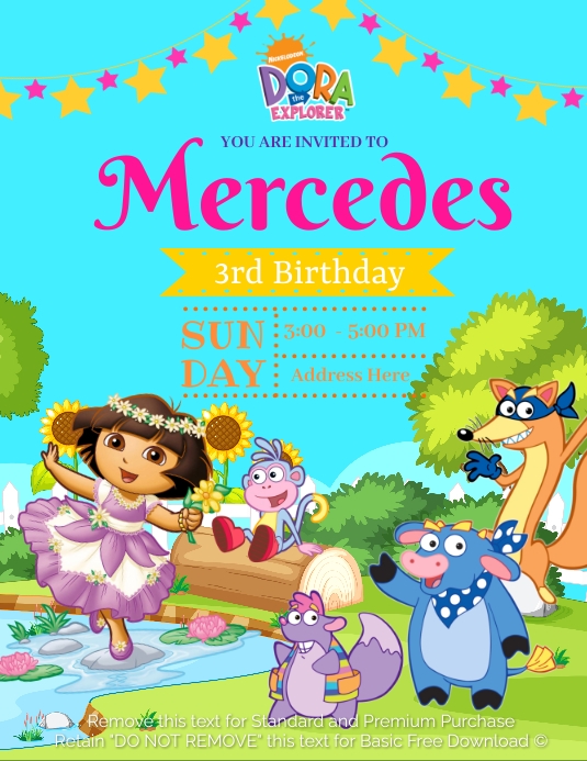 Dora The Explorer Template PosterMyWall