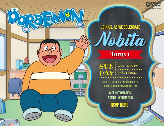 Doraemon 传单(美国信函) template