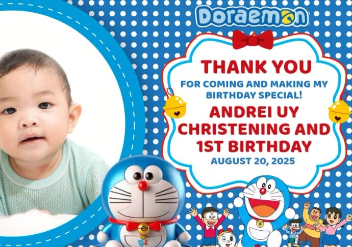 Doraemon Theme Ref Magnet A4 template