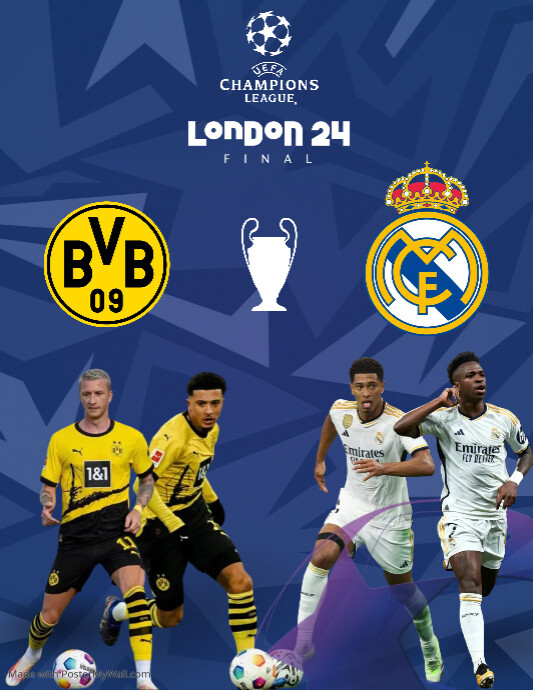 Copy of dortmund vs real madrid final poster template | PosterMyWall