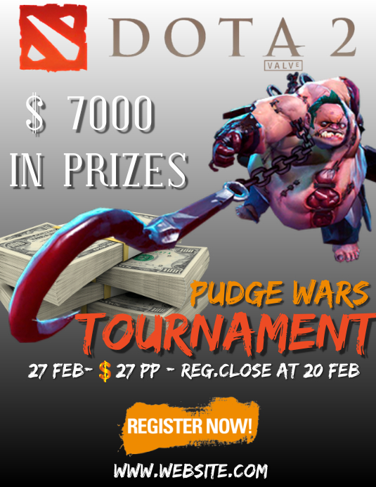 DOTA 2 FLYER TEMPLATE