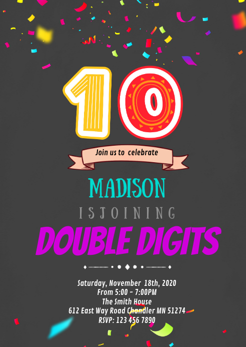 Modele Invitation De Fete D Anniversaire A 10 Chiffres Postermywall Modele Invitation De Fete D Anniversaire A 10 Chiffres Postermywall