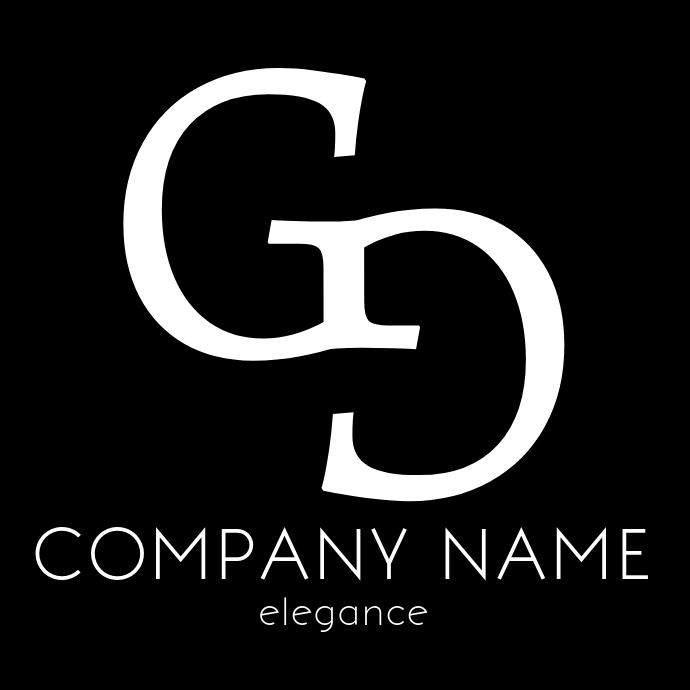 Double G or S elegant black and white logo template