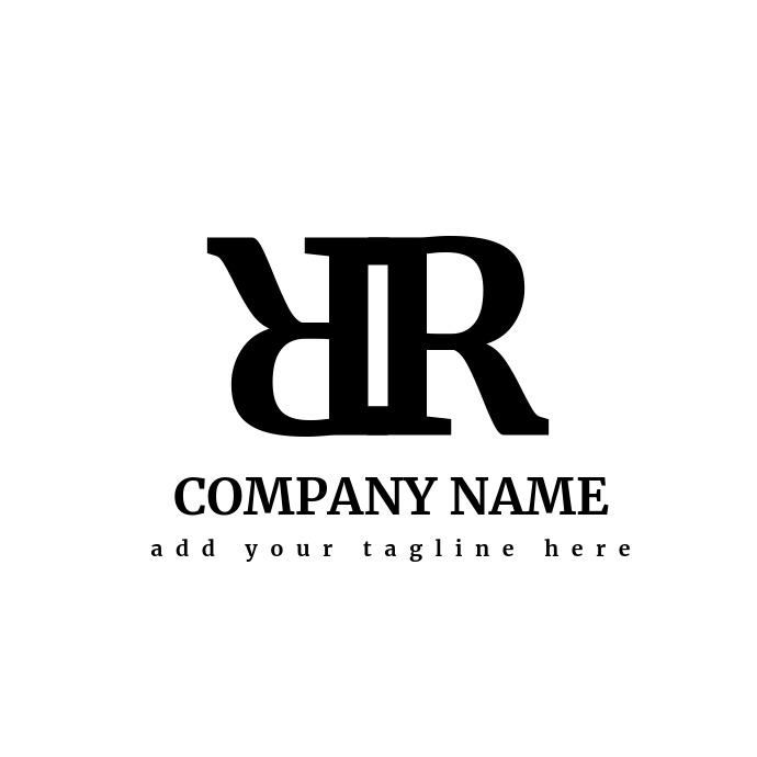 Double R Black And White Logo Template Postermywall