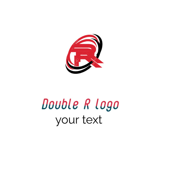 Double R company logo design template. | PosterMyWall