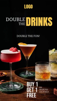 Black Drink Promotion Instagram Story Template