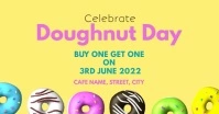 Doughnut Day Portada de evento de Facebook template