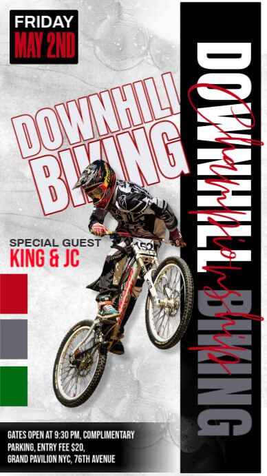 Downhill Biking Championship Instagram-verhaal template