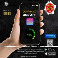 App Download Promo Template – Editable Mobile App Launch Graphic for Android & iOS Instagram na Post