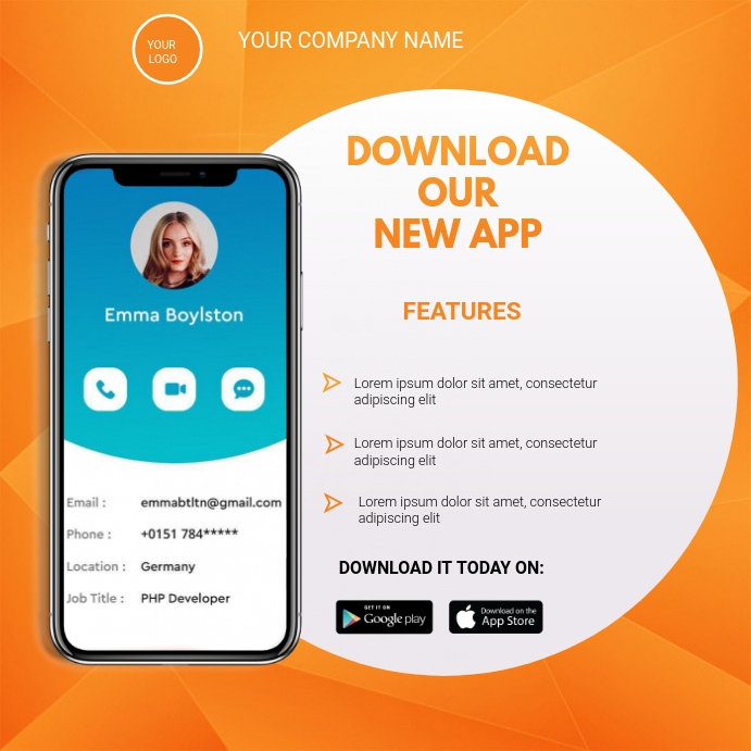 Copie de Download app flyer PosterMyWall