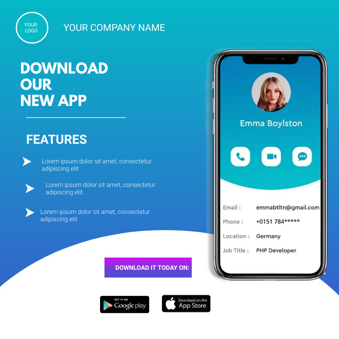 Download App Flyer Vorlage Postermywall