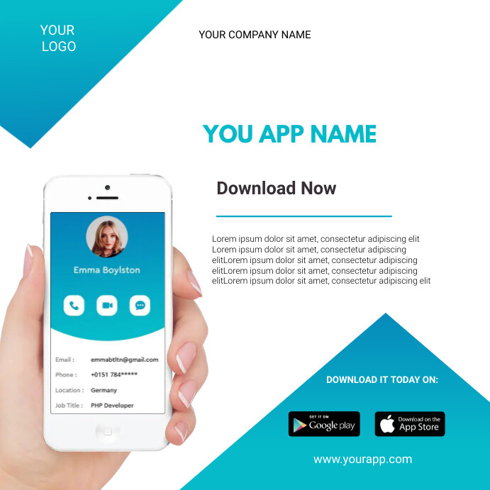 Copy of Download app flyer PosterMyWall