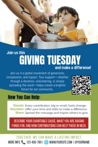 Download Printable Giving Tuesday Poster Flyer Ad Template Design