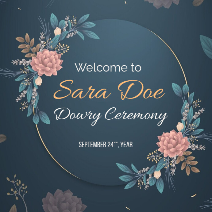 Dowry Ceremony Instagram Post template