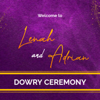 Morado Dowry Ceremony Publicación de Instagram Template