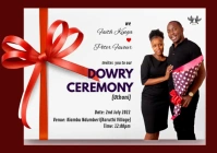 Dowry ceremony invitation flyer A5 template