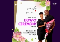 Dowry ceremony invitation template A5