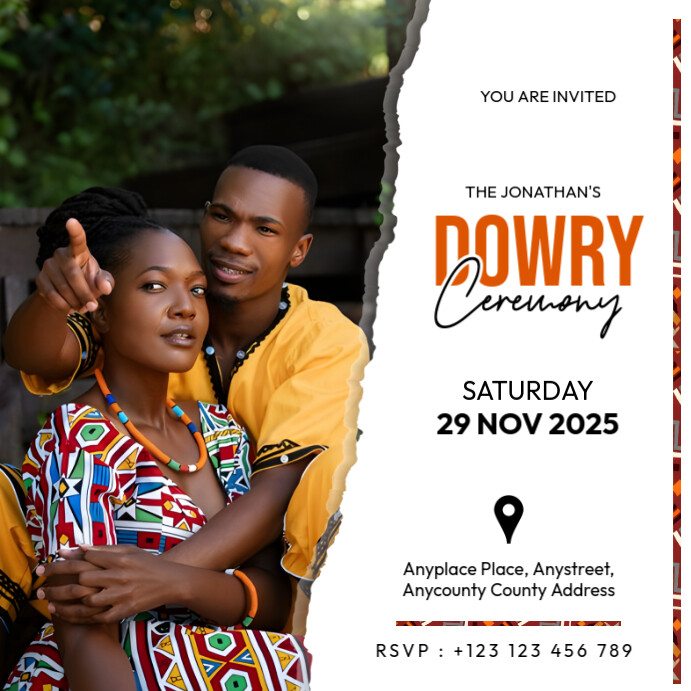 Dowry Label Dowry invitation poster Template | PosterMyWall