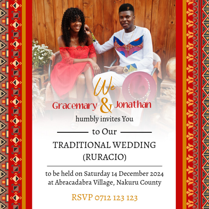 Dowry Traditonal wedding Ceremony Poster template