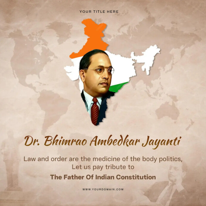 Dr Babasaheb Ambedkar jayanti Publicação no Instagram template