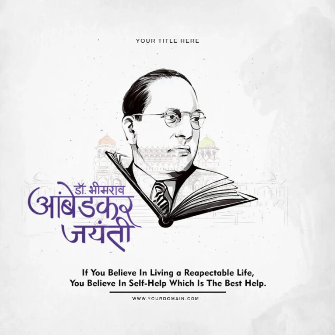 Dr Babasaheb Ambedkar jayanti Instagram Plasing template