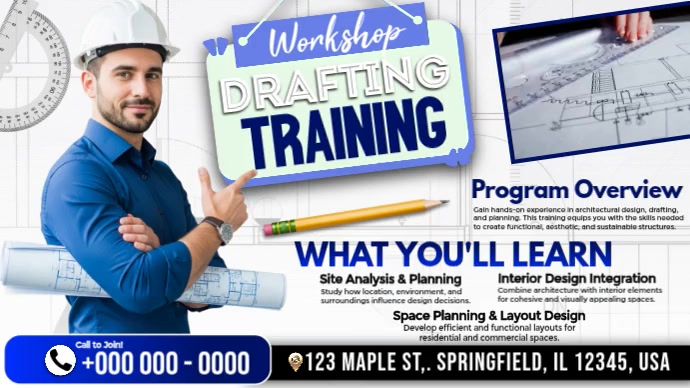 Drafting Training Template | PosterMyWall