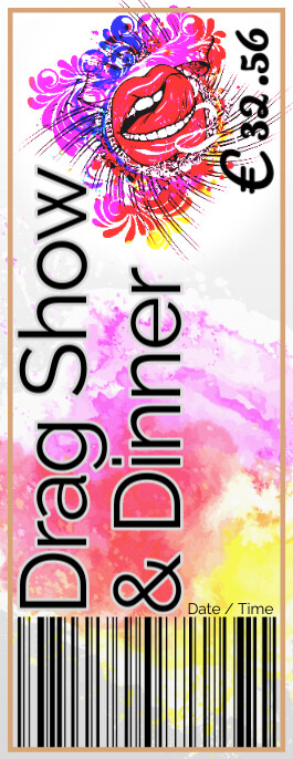 Drag & Dinner Ticket Zawieszka na drzwi template