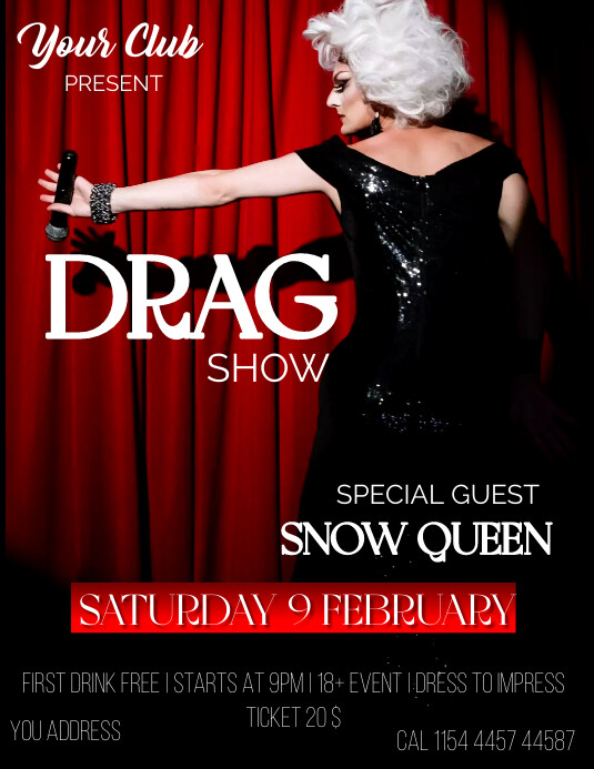 Drag Rights Poster Drag Show Poster