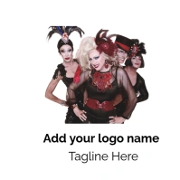 drag queen logo template