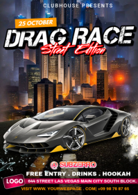 drag race night posters A5 template
