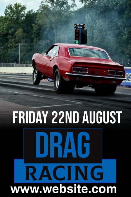 Drag Racing Poster template