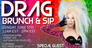 Drag show brunch event Facebook Shared Image template
