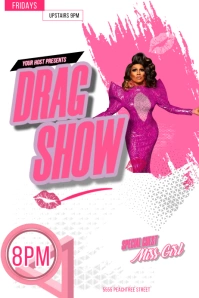 DRAG SHOW Poster template