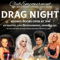 Gay club drag night Instagram-bericht template