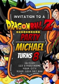 Dragon Ball Birthday A4 template
