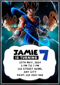 Dragon Ball Birthday A4 template