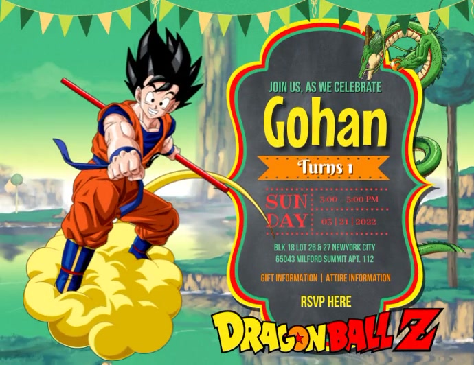 Dragon Ball Z Flyer (US-Letter) template