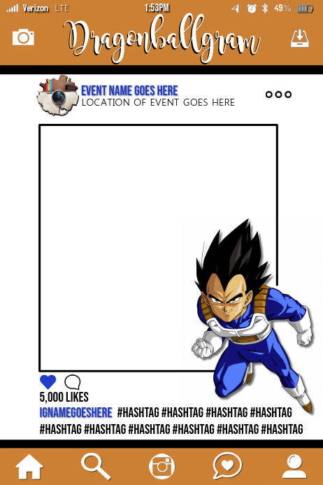 Dragon Ball Z Party Prop Frame Postermywall