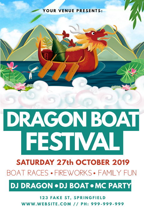 Dragon Boat Festival Poster Template Postermywall