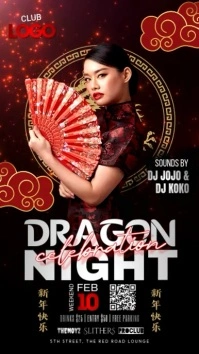 Dragon Celebration Night Instagram Story template