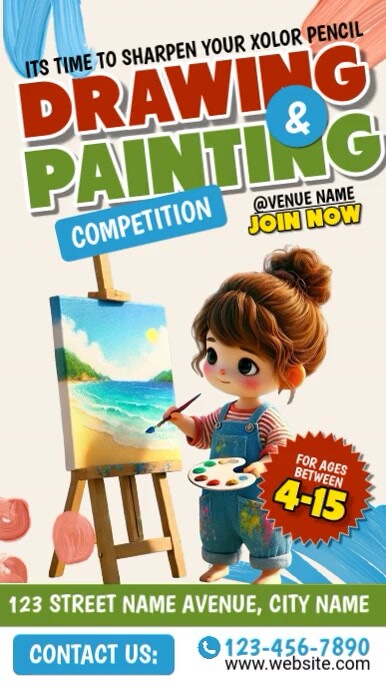 Drawing & Painting Competition Template | PosterMyWall