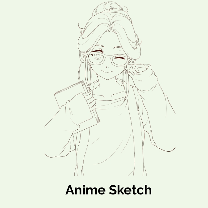 Drawing Anime Sketch Template | PosterMyWall