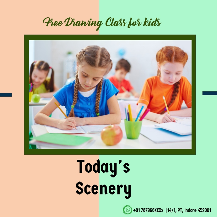 drawing class Instagram Post template