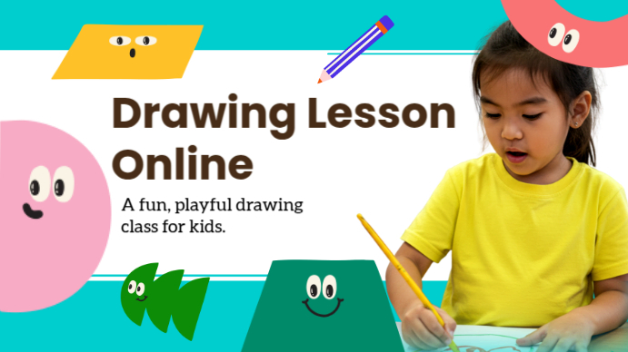 drawing lesson thumbnail template