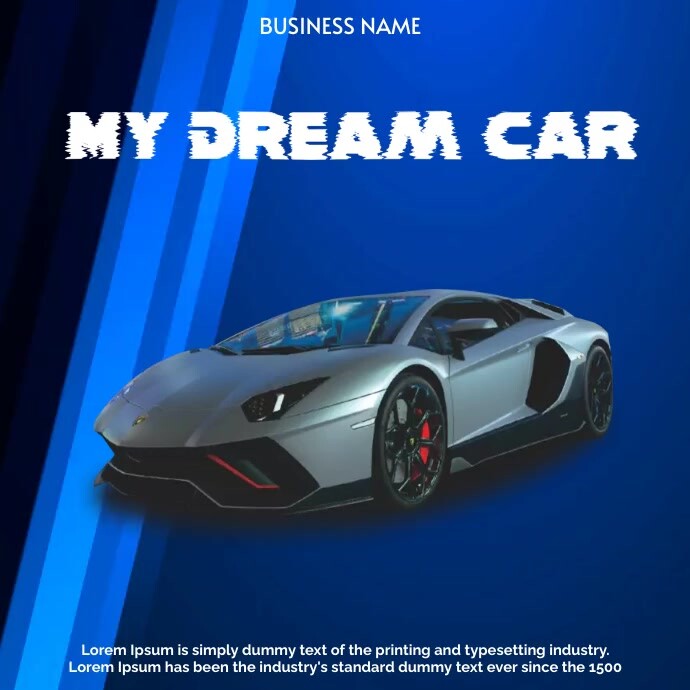 Dream Car Template | PosterMyWall