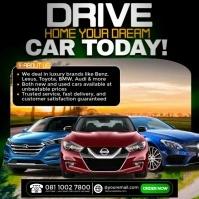 Dream Cars. Drive Them Today. Publicación de Instagram template