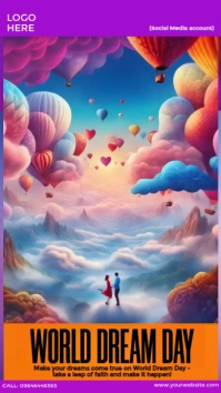 Make Your Dream Come True Day Instagram Story template